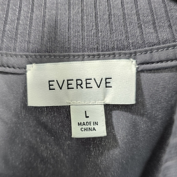Evereve Dress Womens Large Gray Zip Mock Mini Scout Ribbed Active Drawstring - Picture 4 of 11